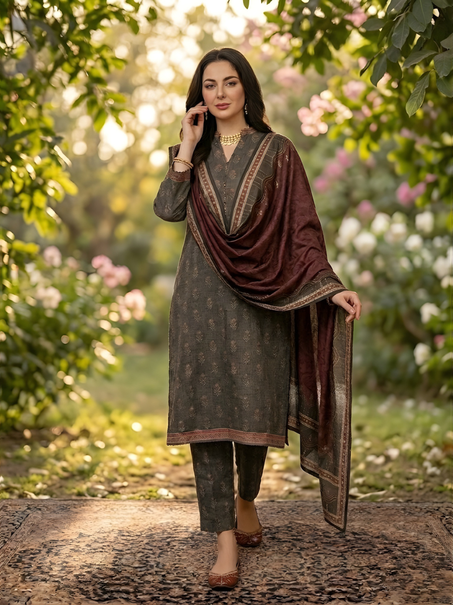 Bin Saeed Stitched 3PC Printed Lawn