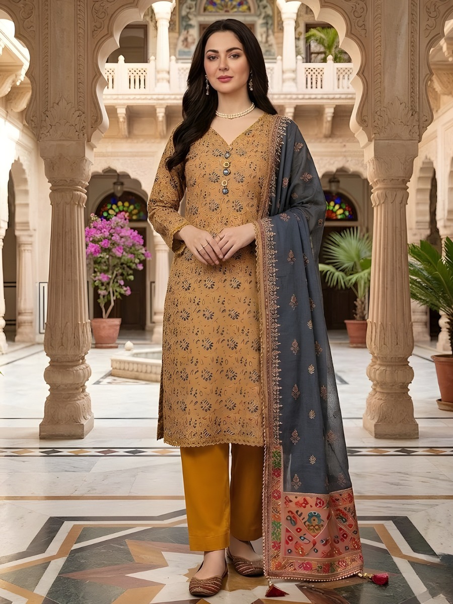 Bin Saeed Stitched 3PC Printed Lawn