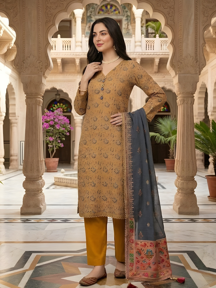 Bin Saeed Stitched 3PC Printed Lawn