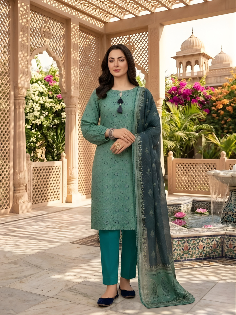 Bin Saeed Stitched 3PC Printed Lawn