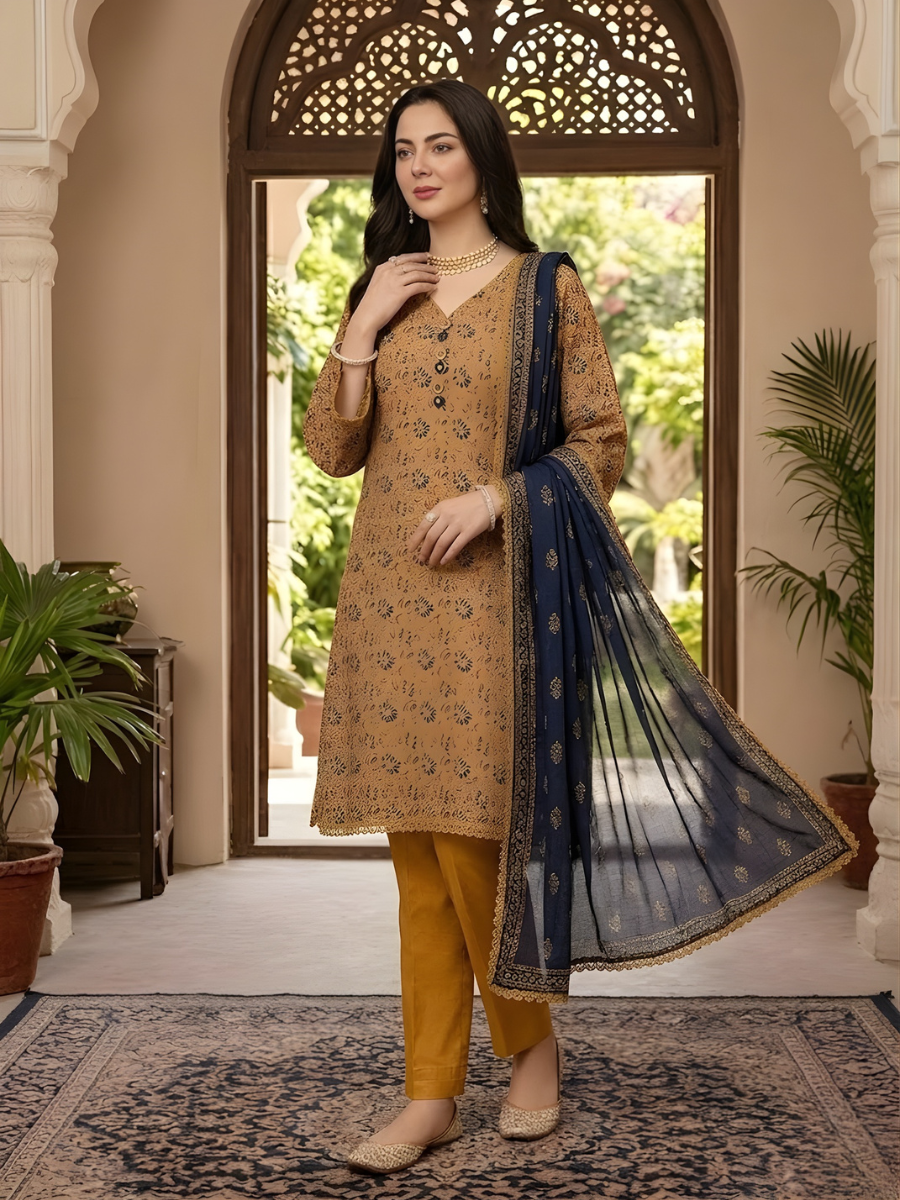 Bin Saeed Stitched 3PC Printed Lawn