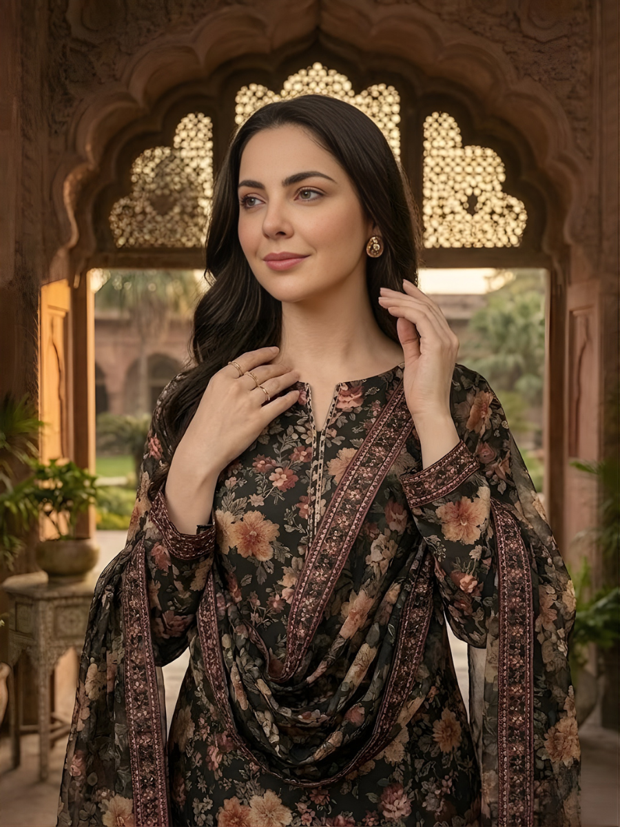 Bin Saeed Stitched 3PC Printed Lawn
