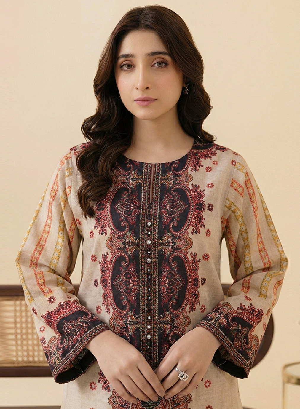 Rust Paisle Grip Silk 2PC