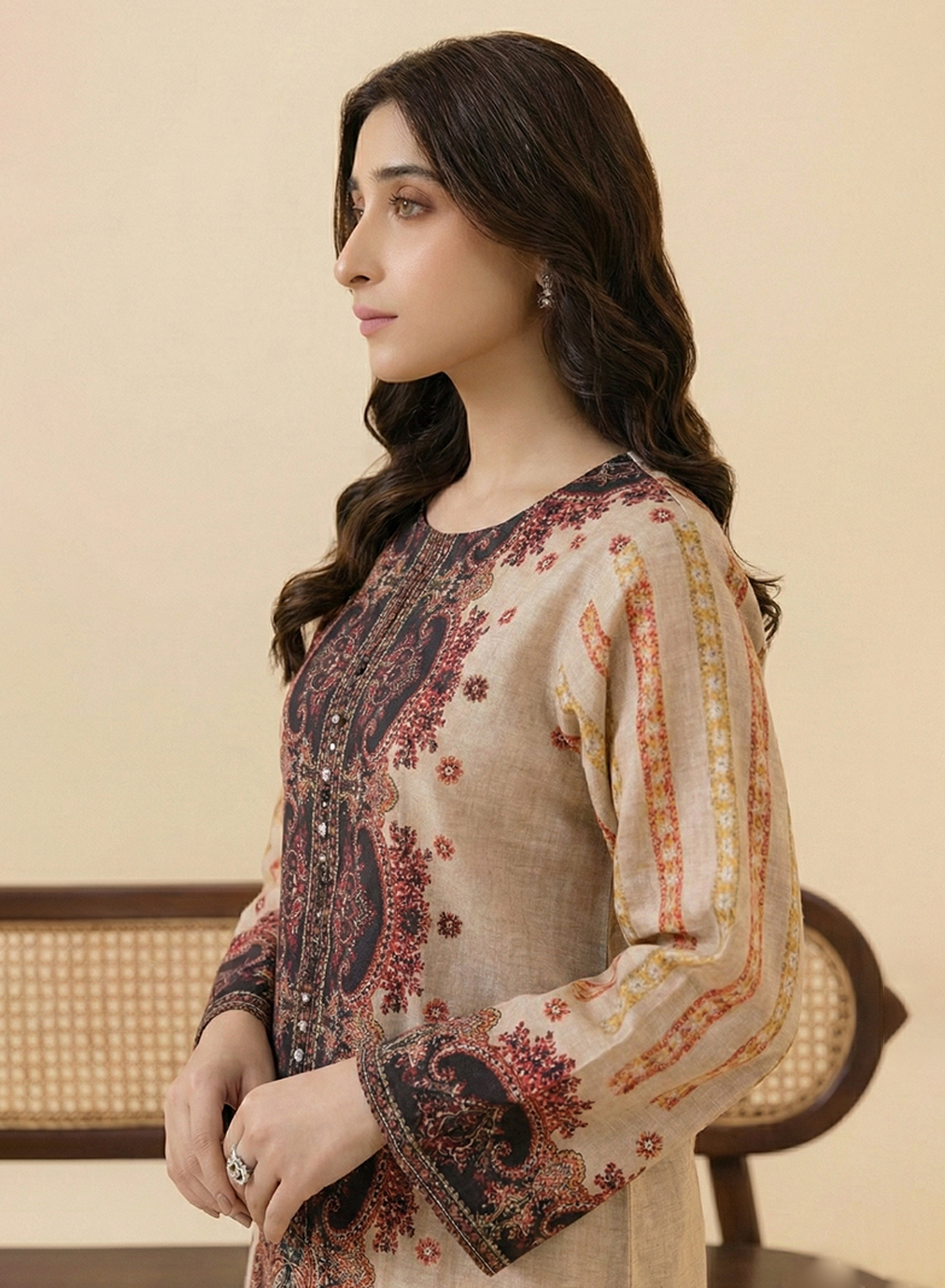 Rust Paisle Grip Silk 2PC