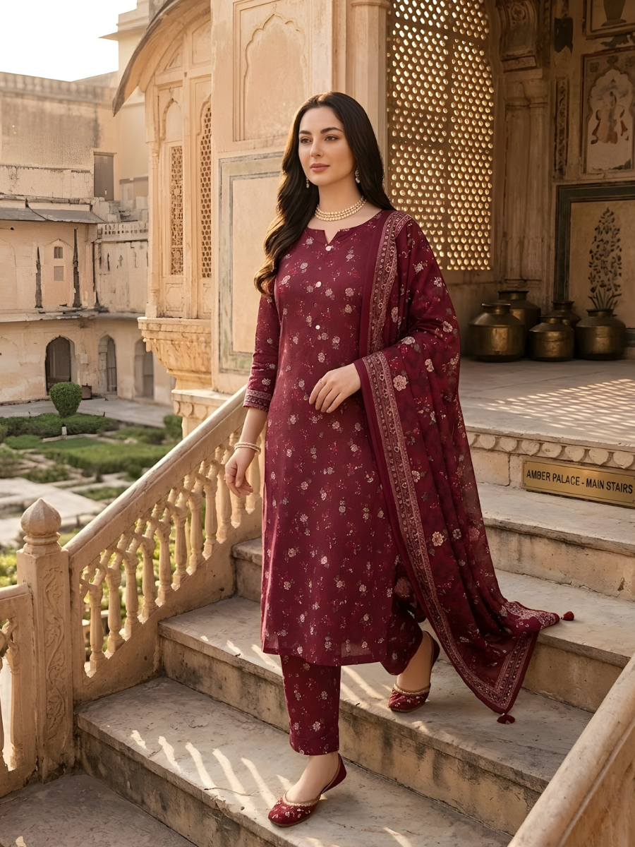 Bin Saeed Stitched 3PC Printed Lawn