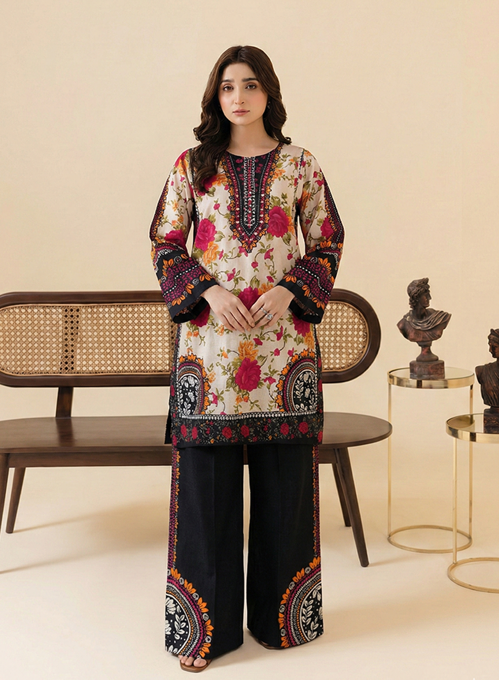 Floral Noir Grip Silk 2PC