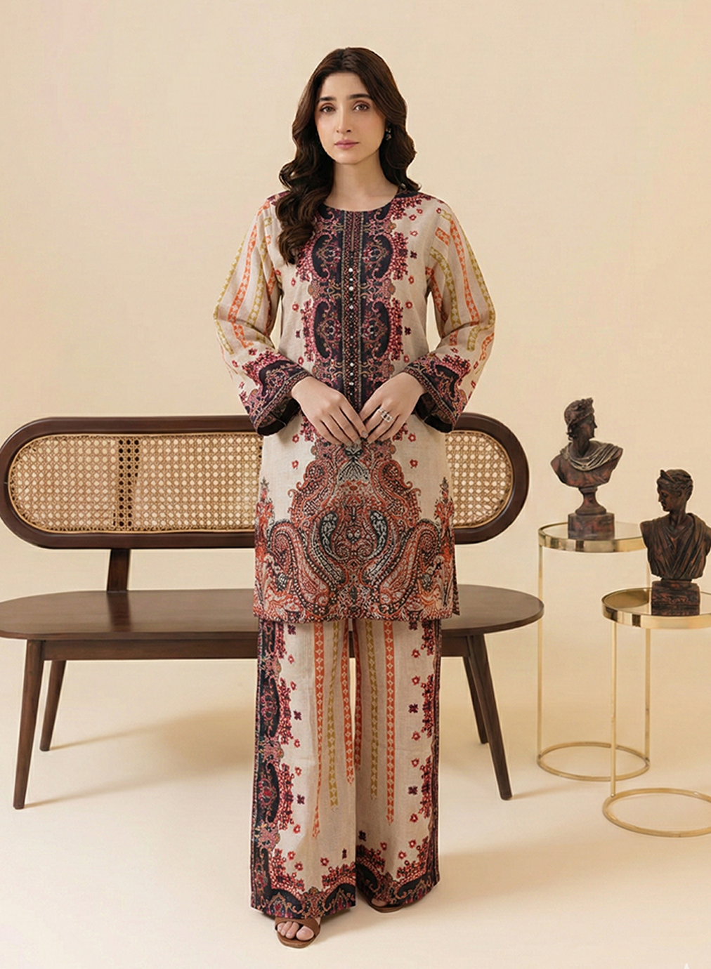 Rust Paisle Grip Silk 2PC