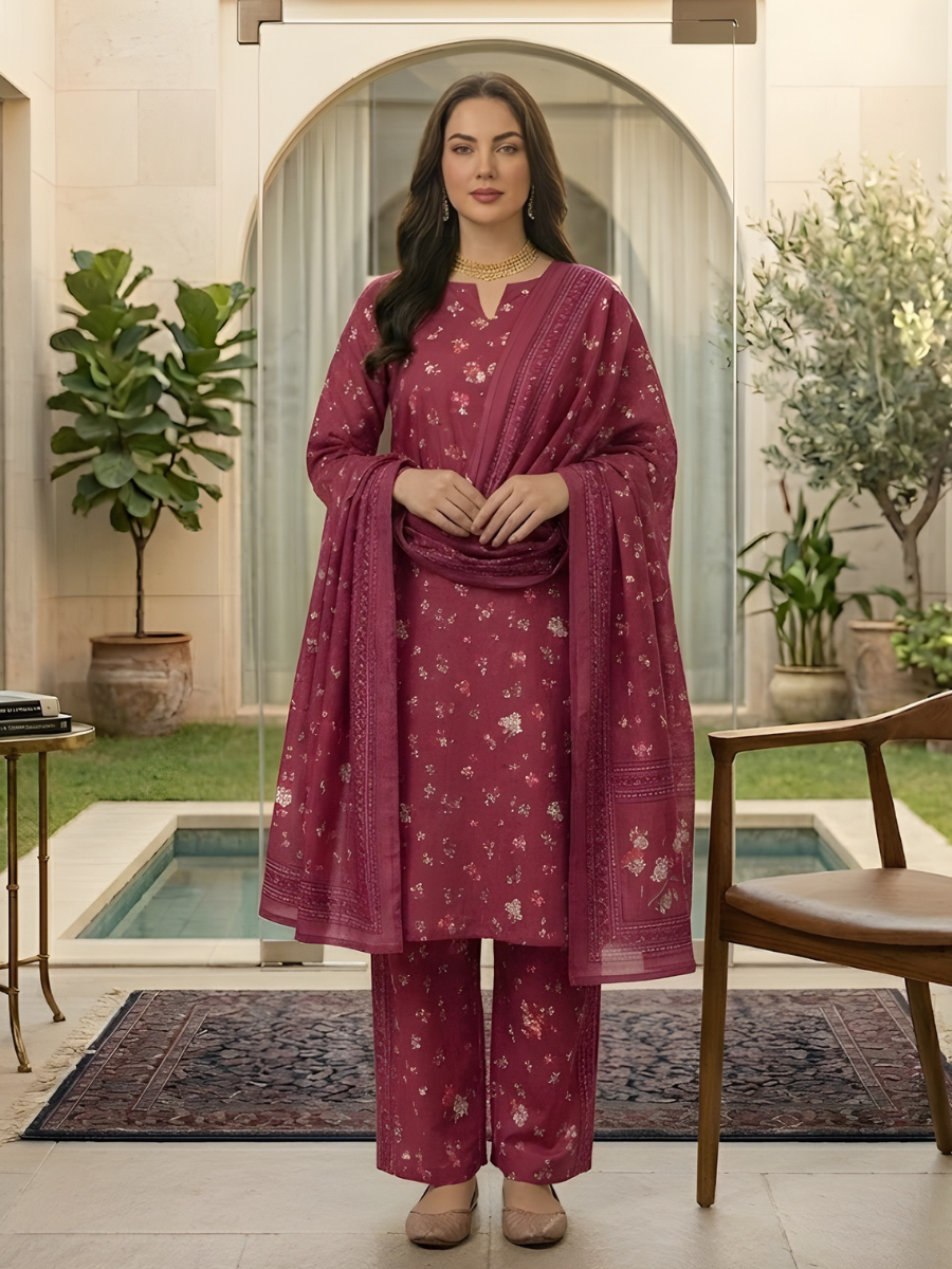 Bin Saeed Stitched 3PC Printed Lawn