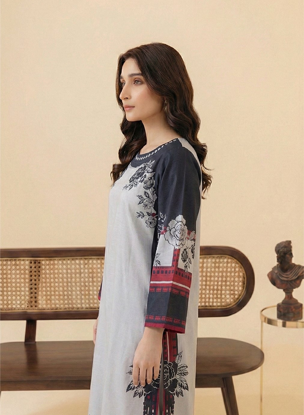 Charcoal Rose Grip Silk 2PC