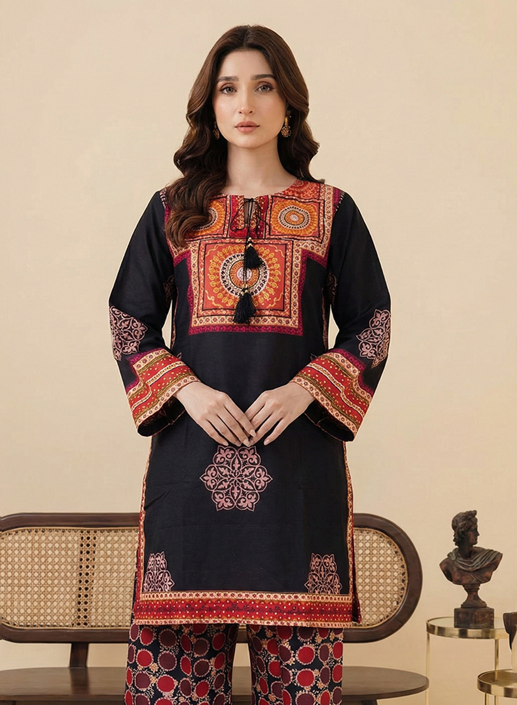 Ebony Mandala Grip Silk 2PC