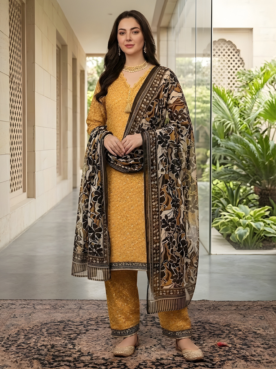 Bin Saeed Stitched 3PC Printed Lawn