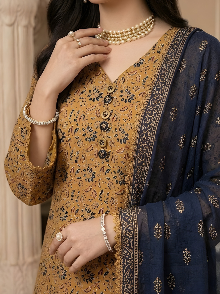 Bin Saeed Stitched 3PC Printed Lawn