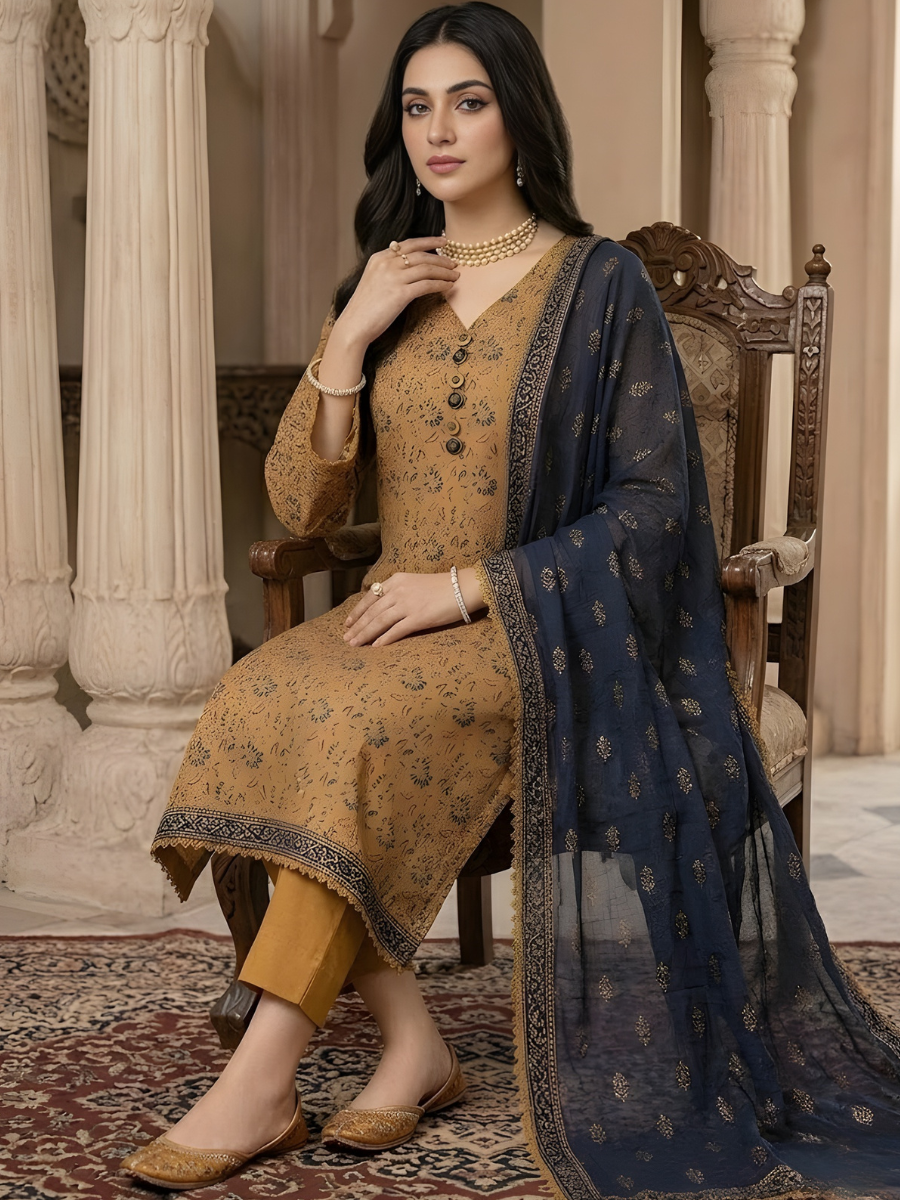 Bin Saeed Stitched 3PC Printed Lawn