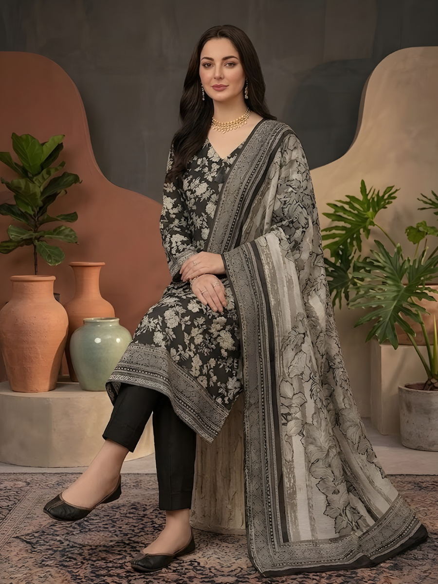 Bin Saeed Stitched 3PC Printed Lawn