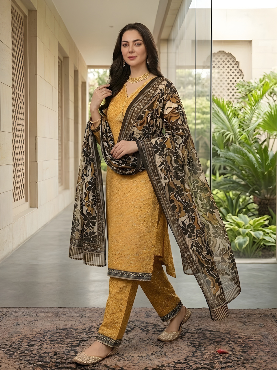 Bin Saeed Stitched 3PC Printed Lawn