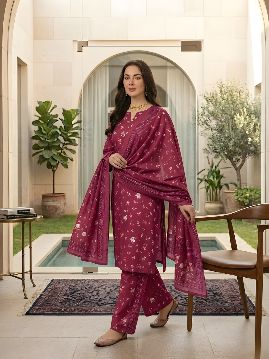 Bin Saeed Stitched 3PC Printed Lawn