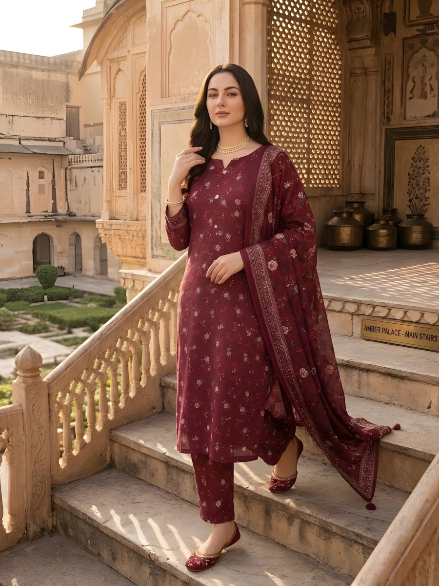 Bin Saeed Stitched 3PC Printed Lawn