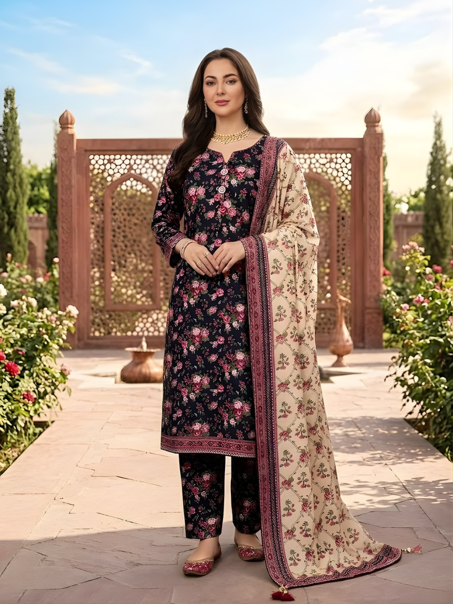 Bin Saeed Stitched 3PC Printed Lawn