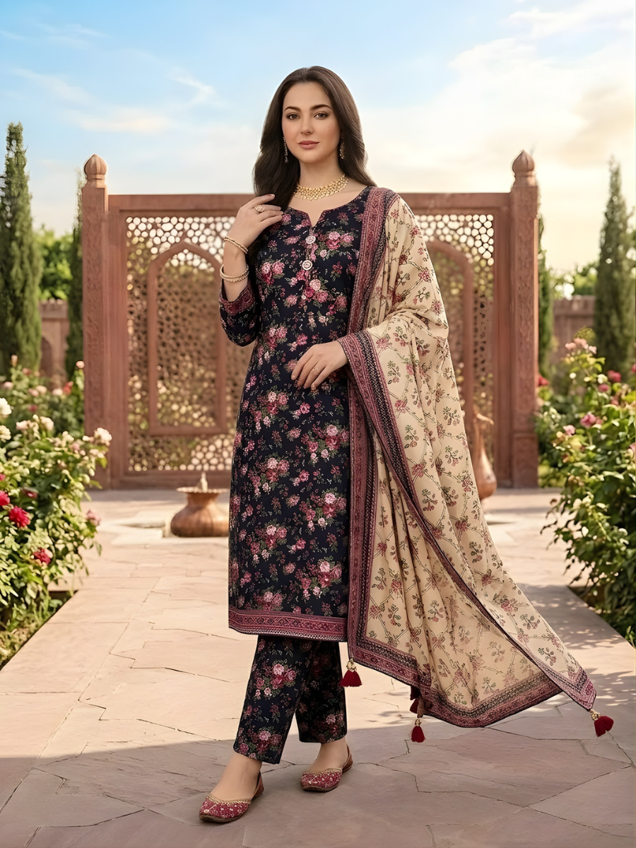 Bin Saeed Stitched 3PC Printed Lawn