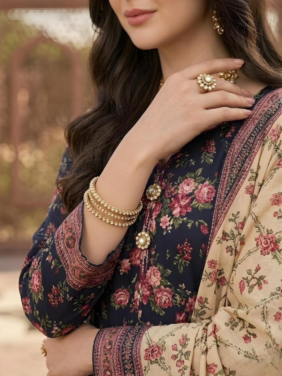 Bin Saeed Stitched 3PC Printed Lawn