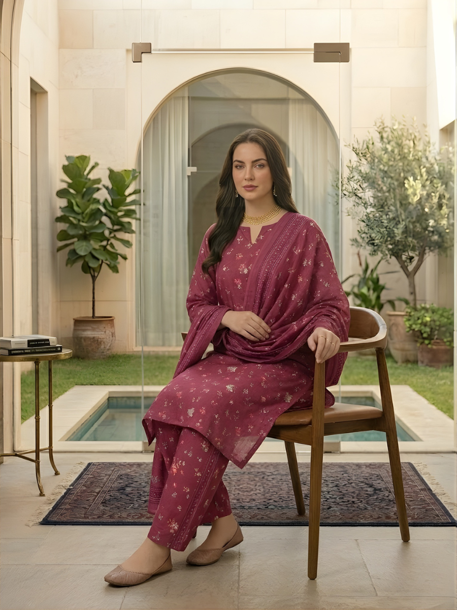 Bin Saeed Stitched 3PC Printed Lawn