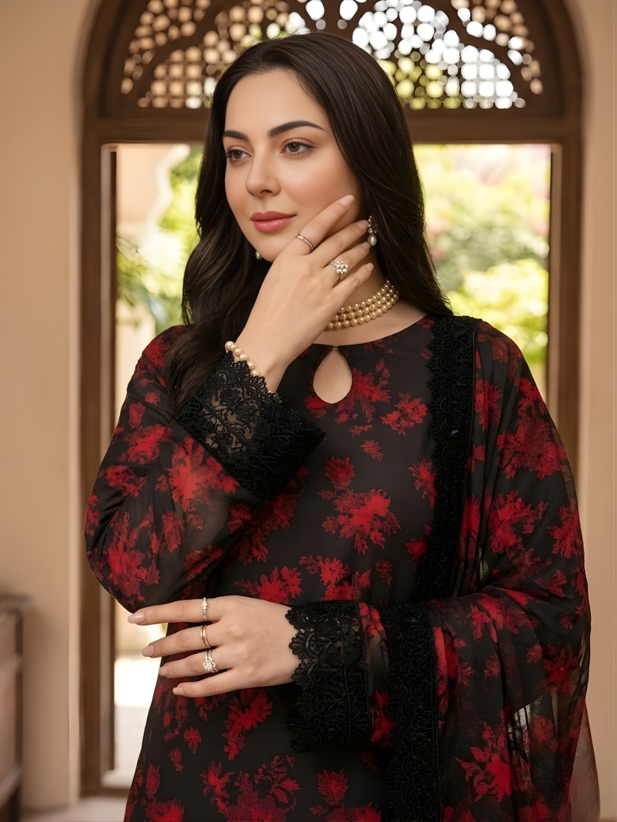 4 Side Lace Ready to Wear 3pc