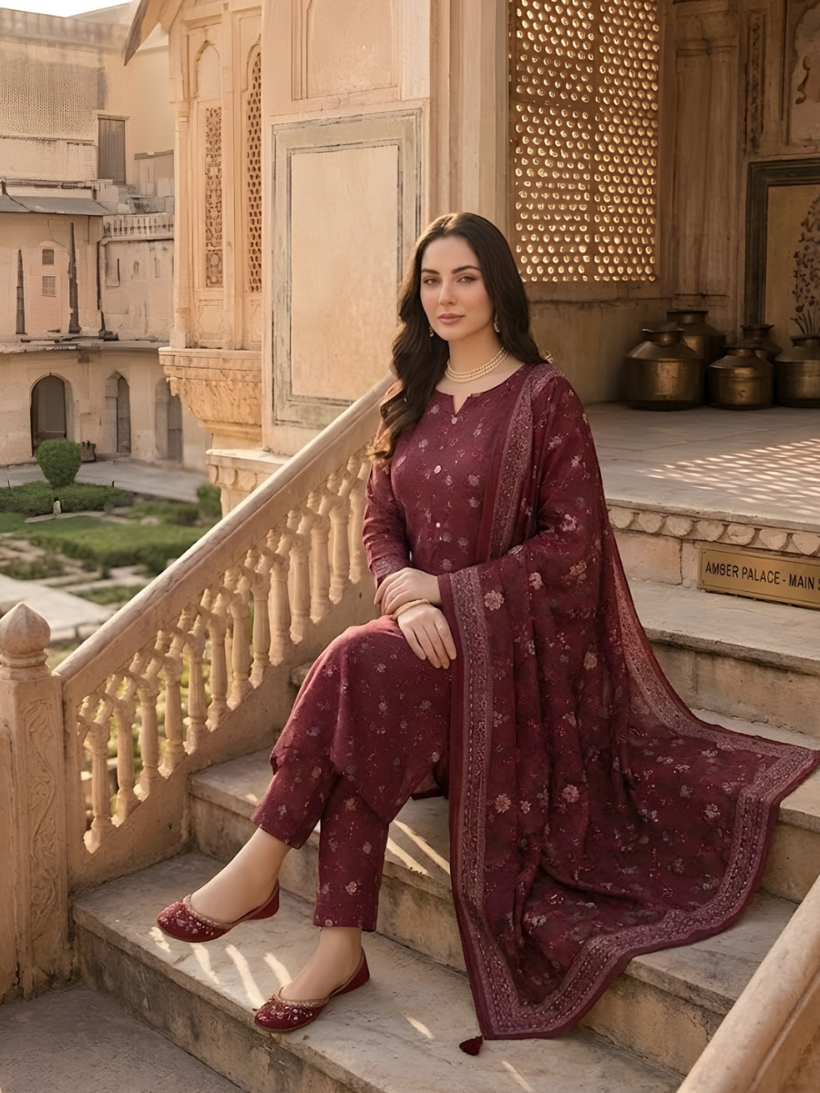 Bin Saeed Stitched 3PC Printed Lawn