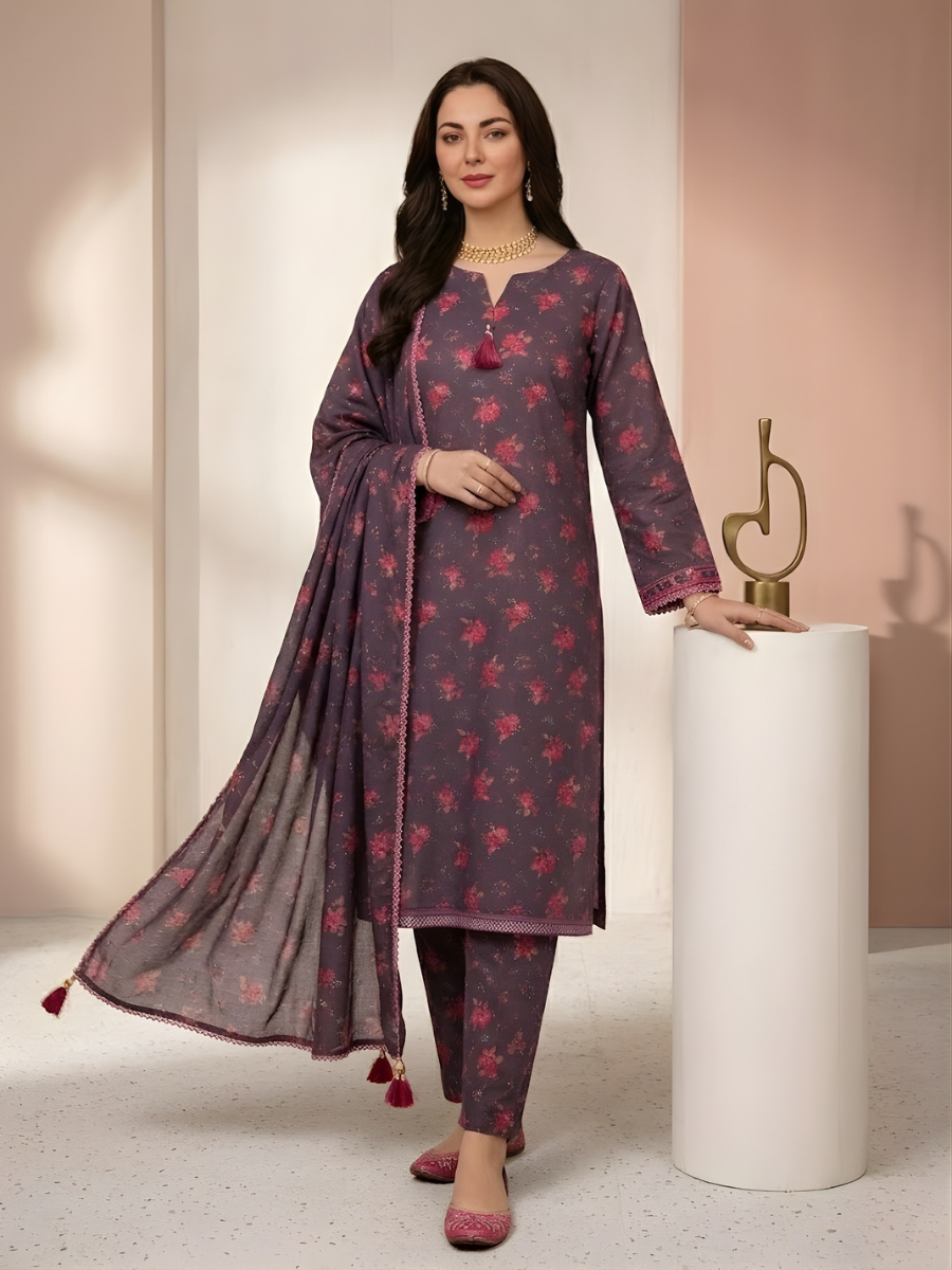 Bin Saeed Stitched 3PC Printed Lawn