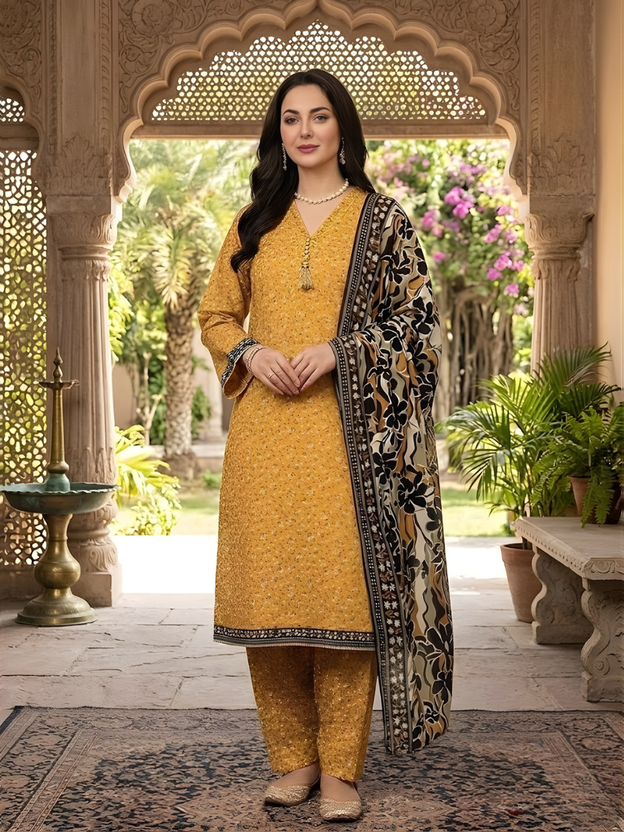 Bin Saeed Stitched 3PC Printed Lawn