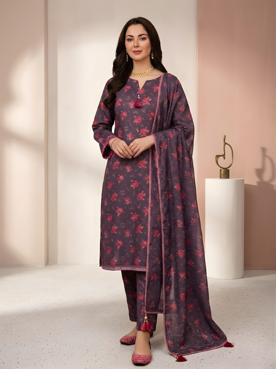 Bin Saeed Stitched 3PC Printed Lawn