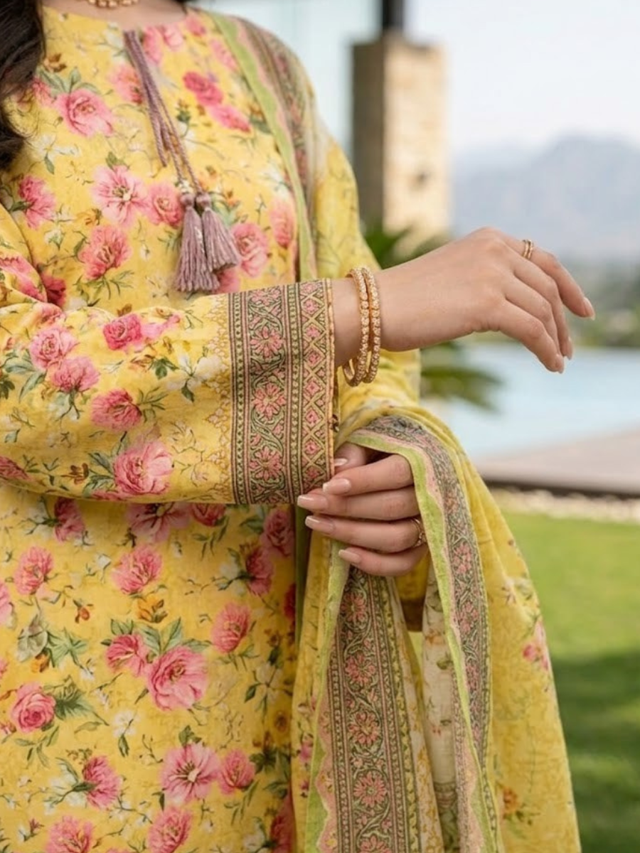 Bin Saeed Stitched 3PC Printed Lawn