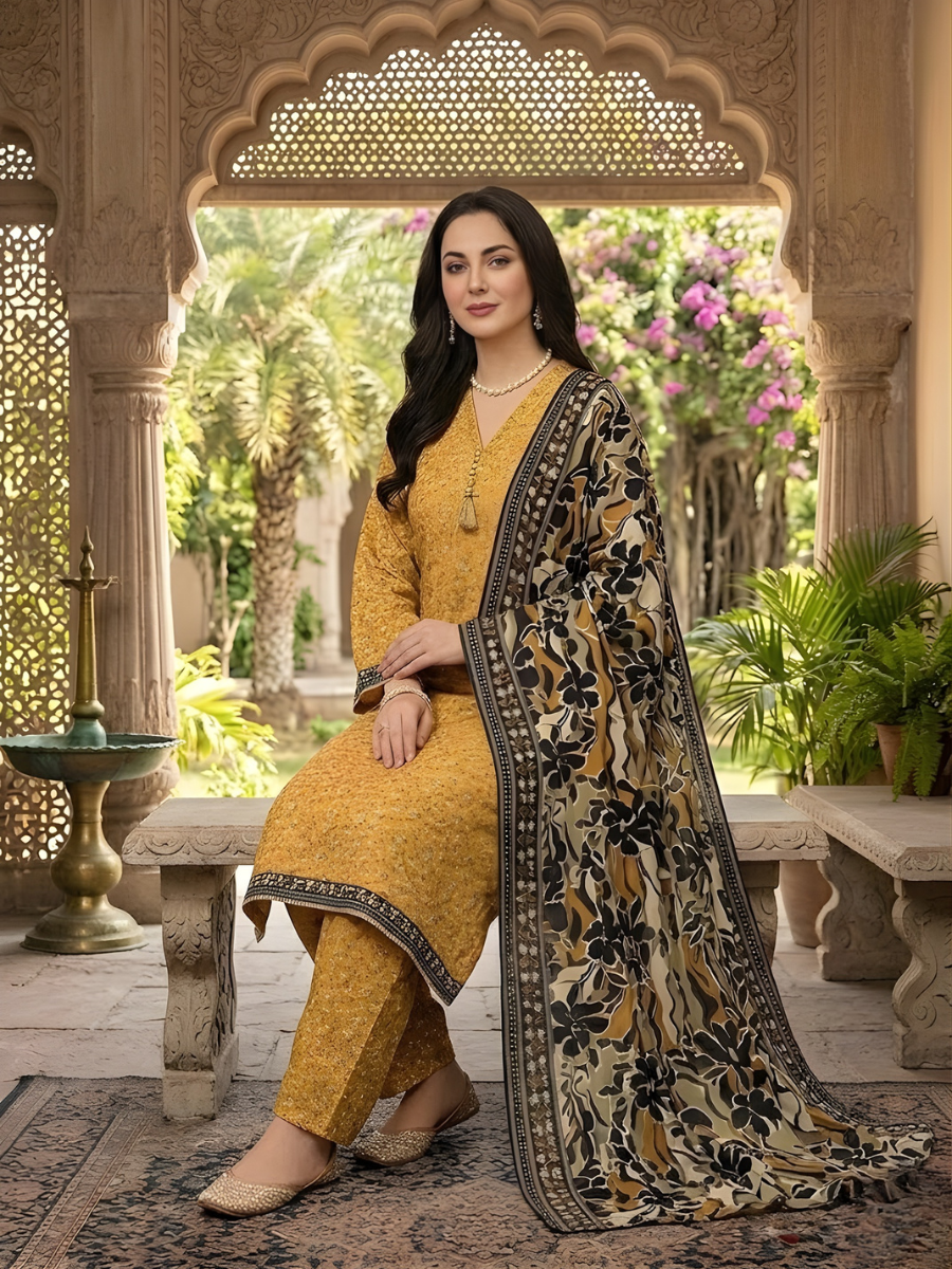 Bin Saeed Stitched 3PC Printed Lawn