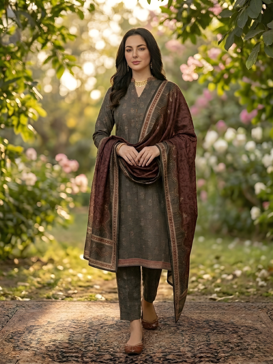 Bin Saeed Stitched 3PC Printed Lawn