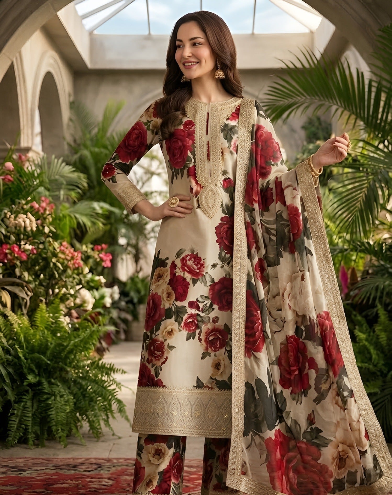 Ivory Rose Majesty Lawn 3PC