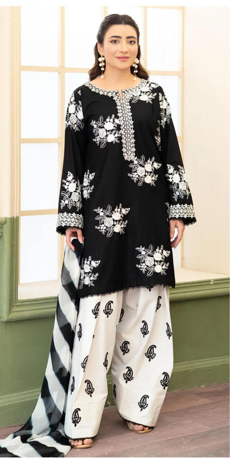 Zara Shah Jahan Embroidered Unstitched 3Pc Premium Lawn
