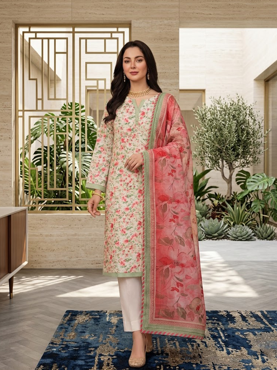 Bin Saeed Stitched 3PC Printed Lawn