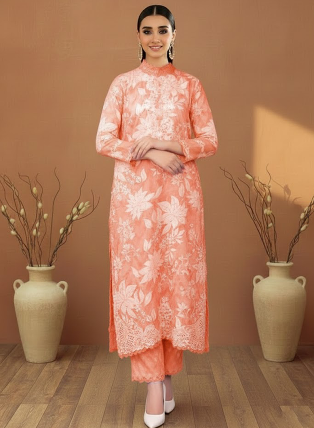 Floral Etch Lawn 3PC