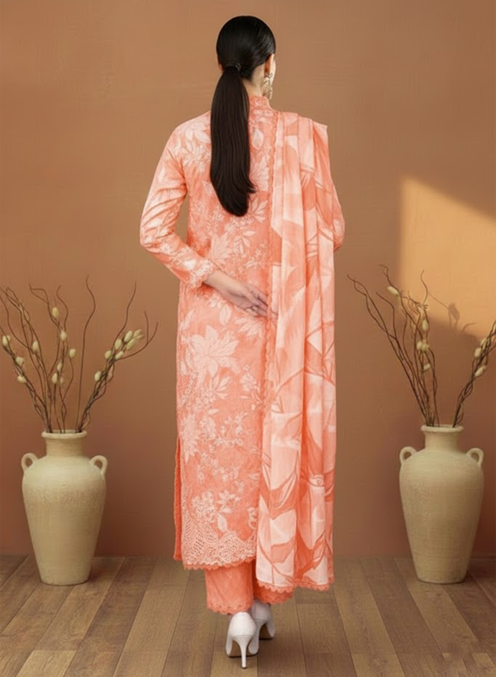 Floral Etch Lawn 3PC