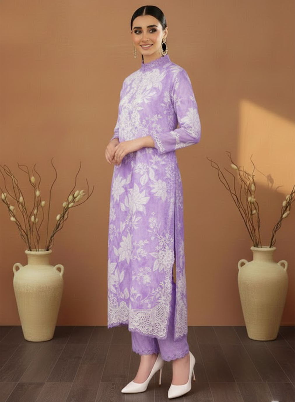 Floral Etch Lawn 3PC