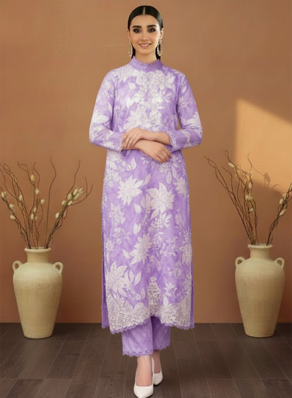 Floral Etch Lawn 3PC