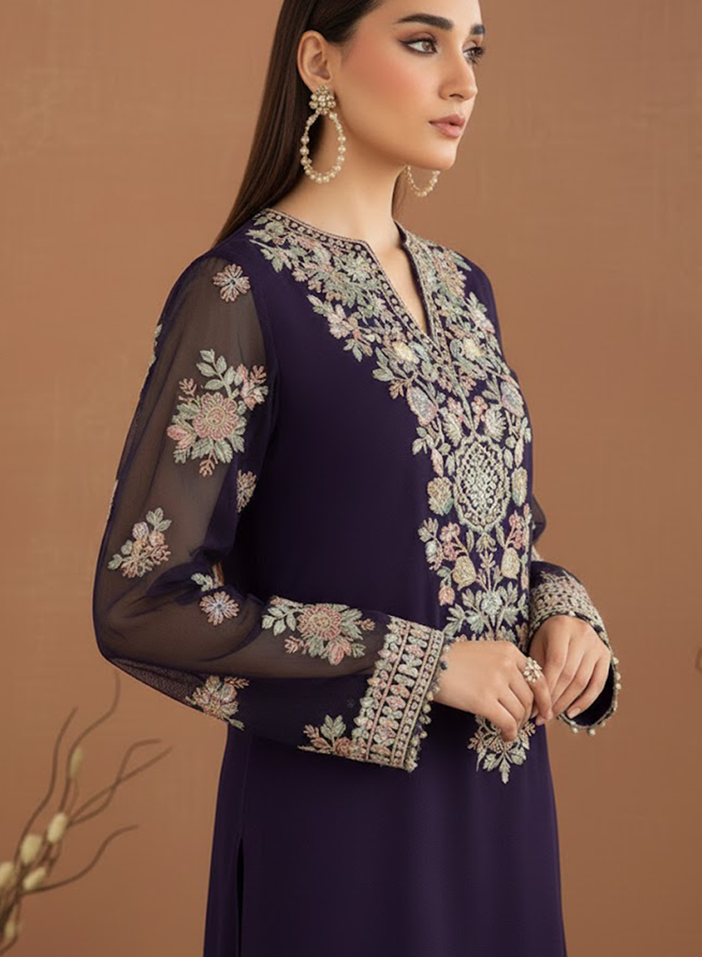 Royal Regalia Embroided Chiffon 3PC