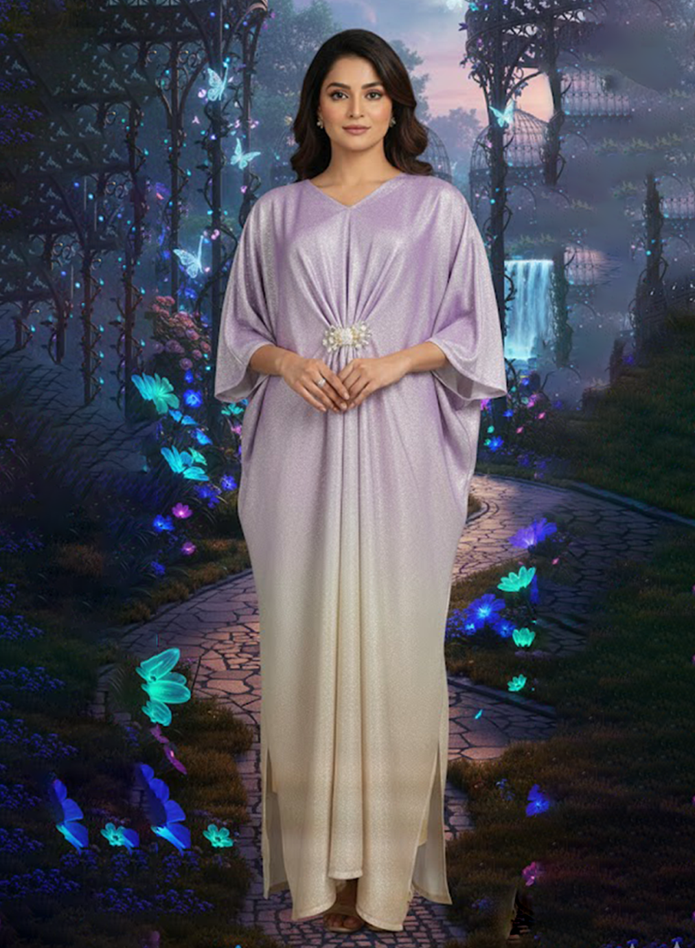Lavender Ombre Kaftan