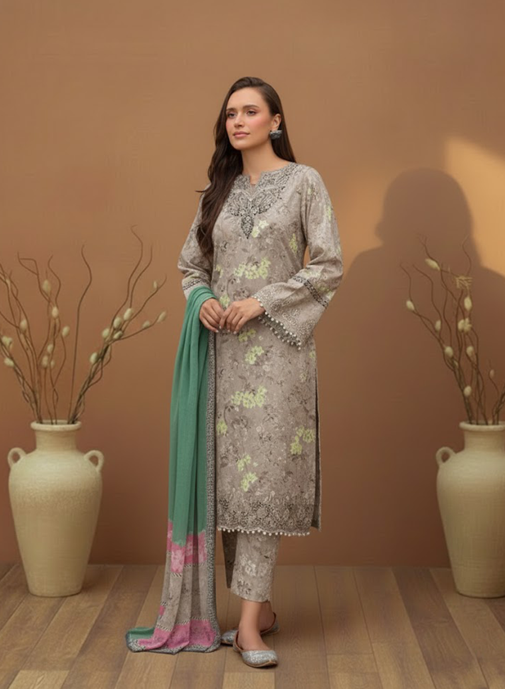 Chic Ethnic Lawn 3PC