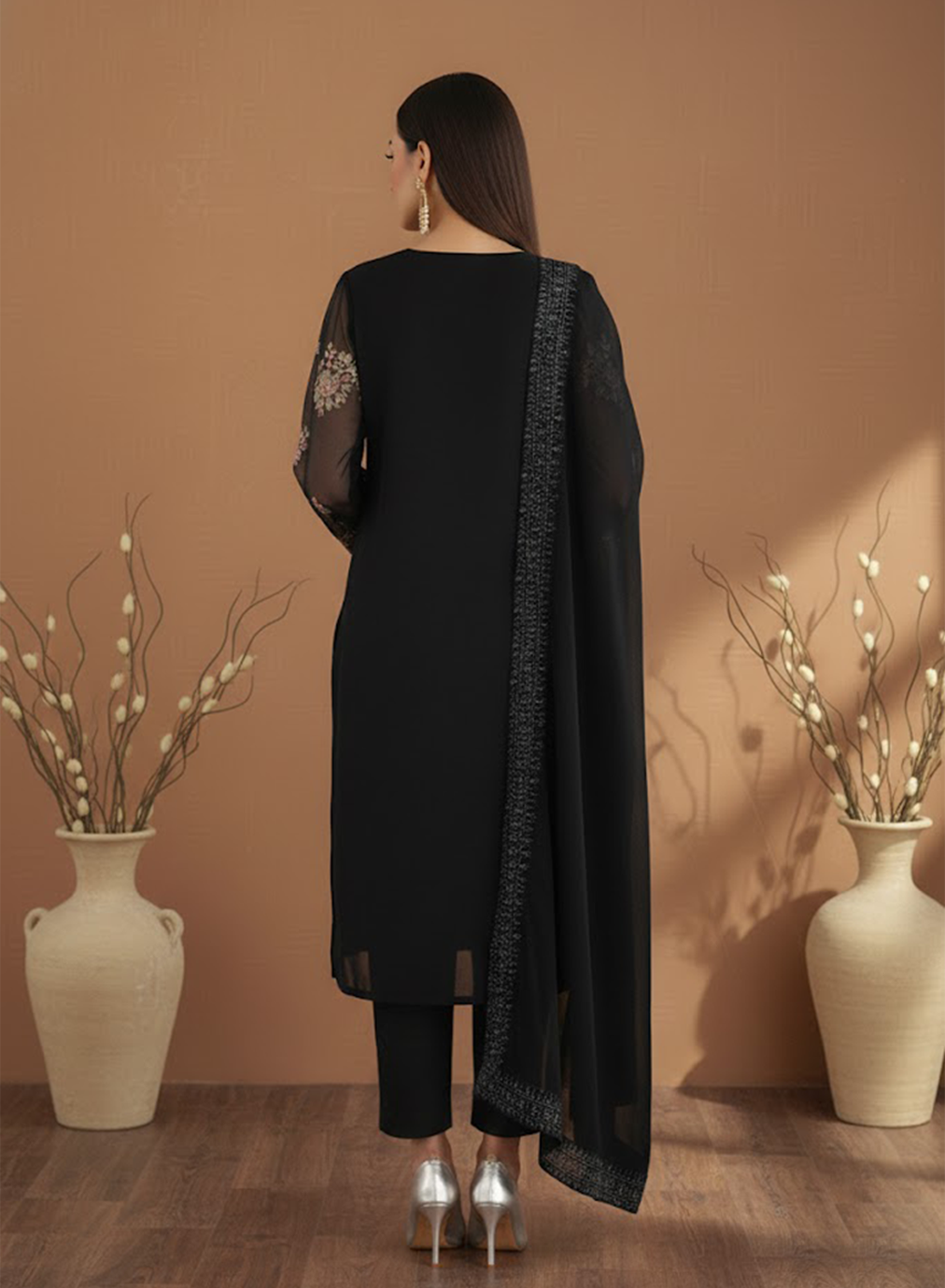 Royal Regalia Embroided Chiffon 3PC