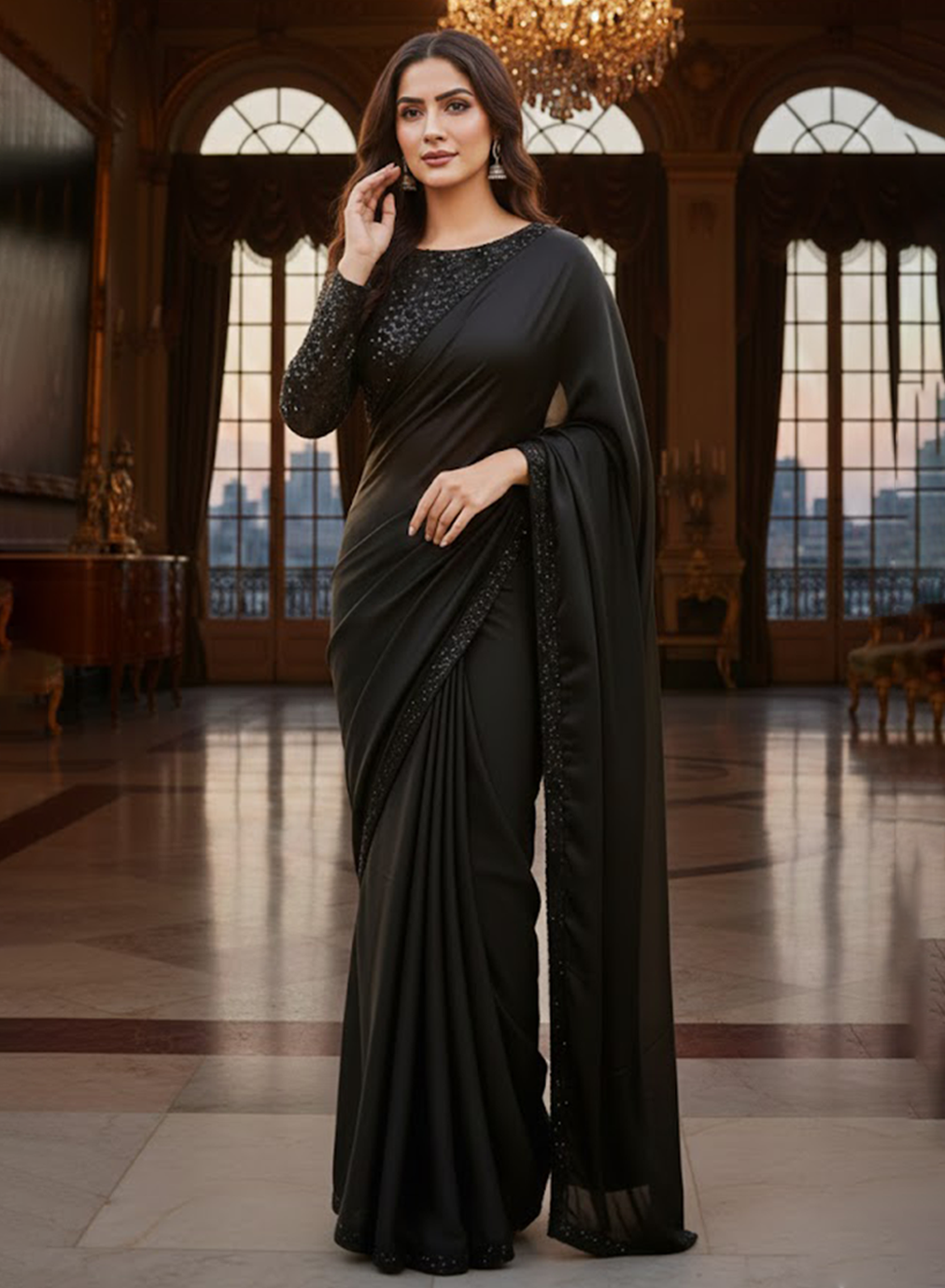 Ebony Allure Saree