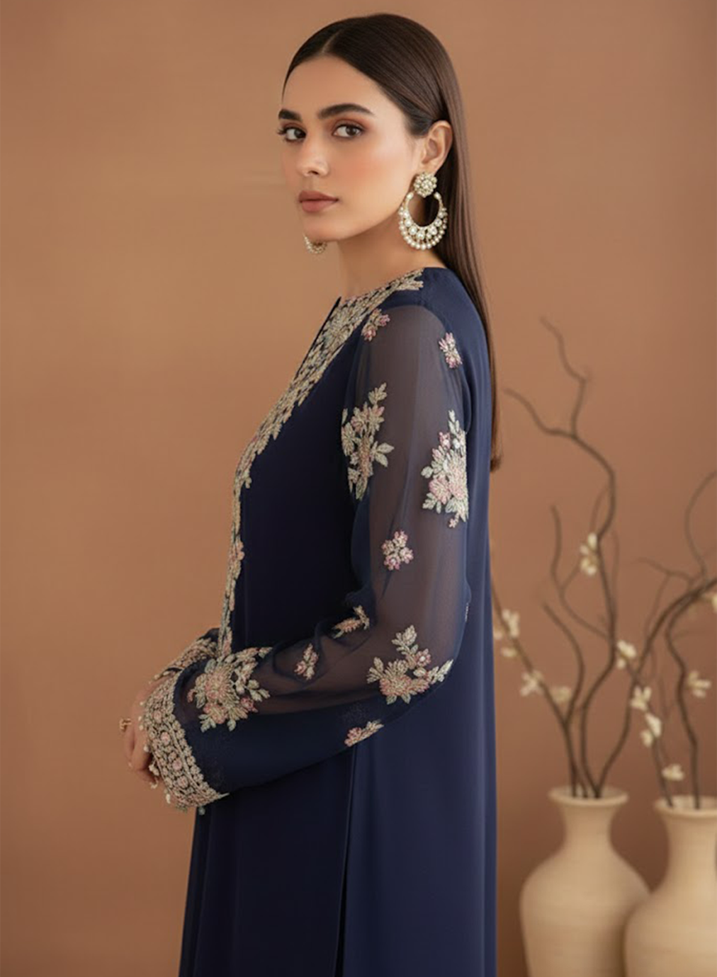 Royal Regalia Embroided Chiffon 3PC