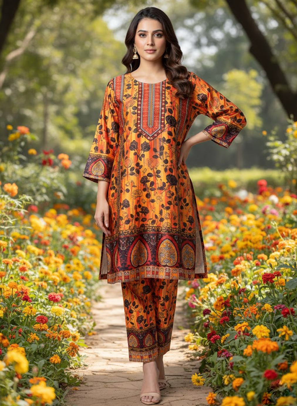 Golden Amber Meadow 2PC