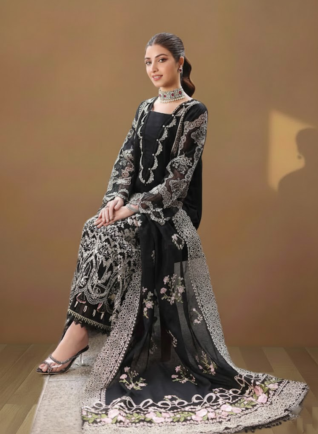 Noir Royale Chiffon 3PC