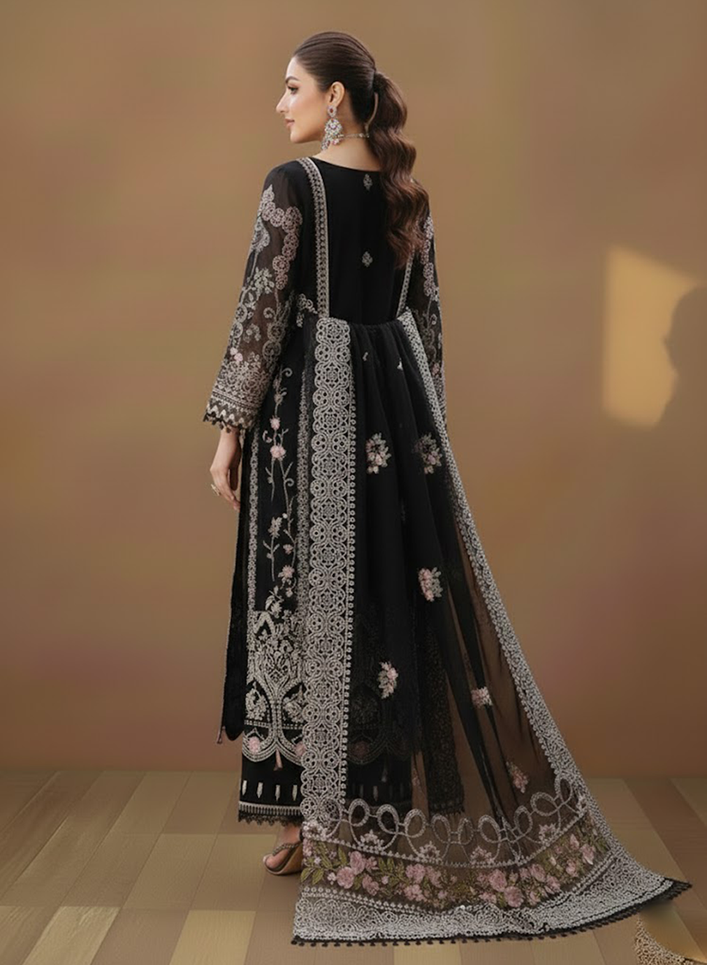 Noir Royale Chiffon 3PC