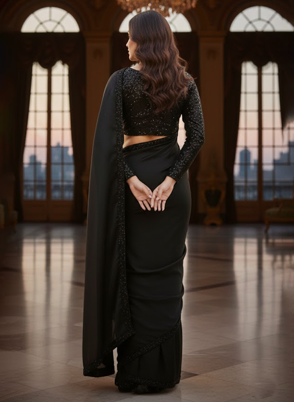 Ebony Allure Saree